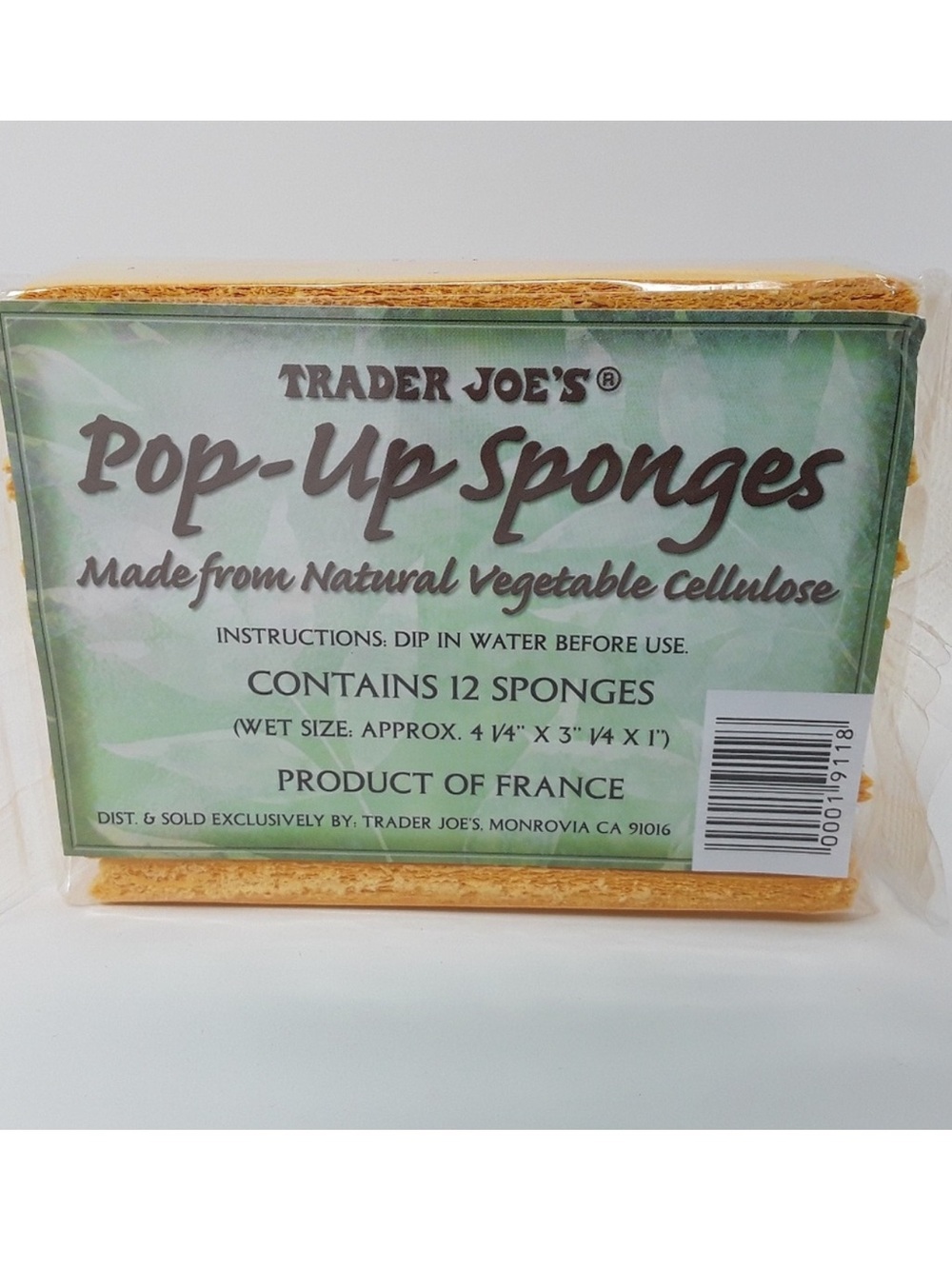 Trader Joe’s Pop Up Sponges, 12 sponges in the pack
